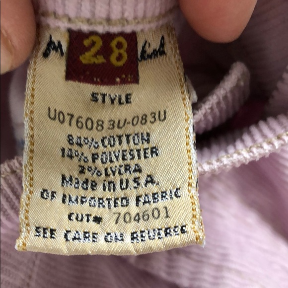 7 for all mankind Pink corduroy pants size 28 - Picture 4 of 6
